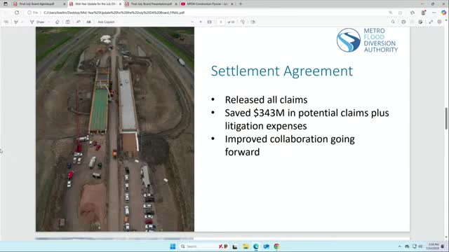 Diversion Authority approves $20 million cash amendment to implement settlement agreement with P3 developer
