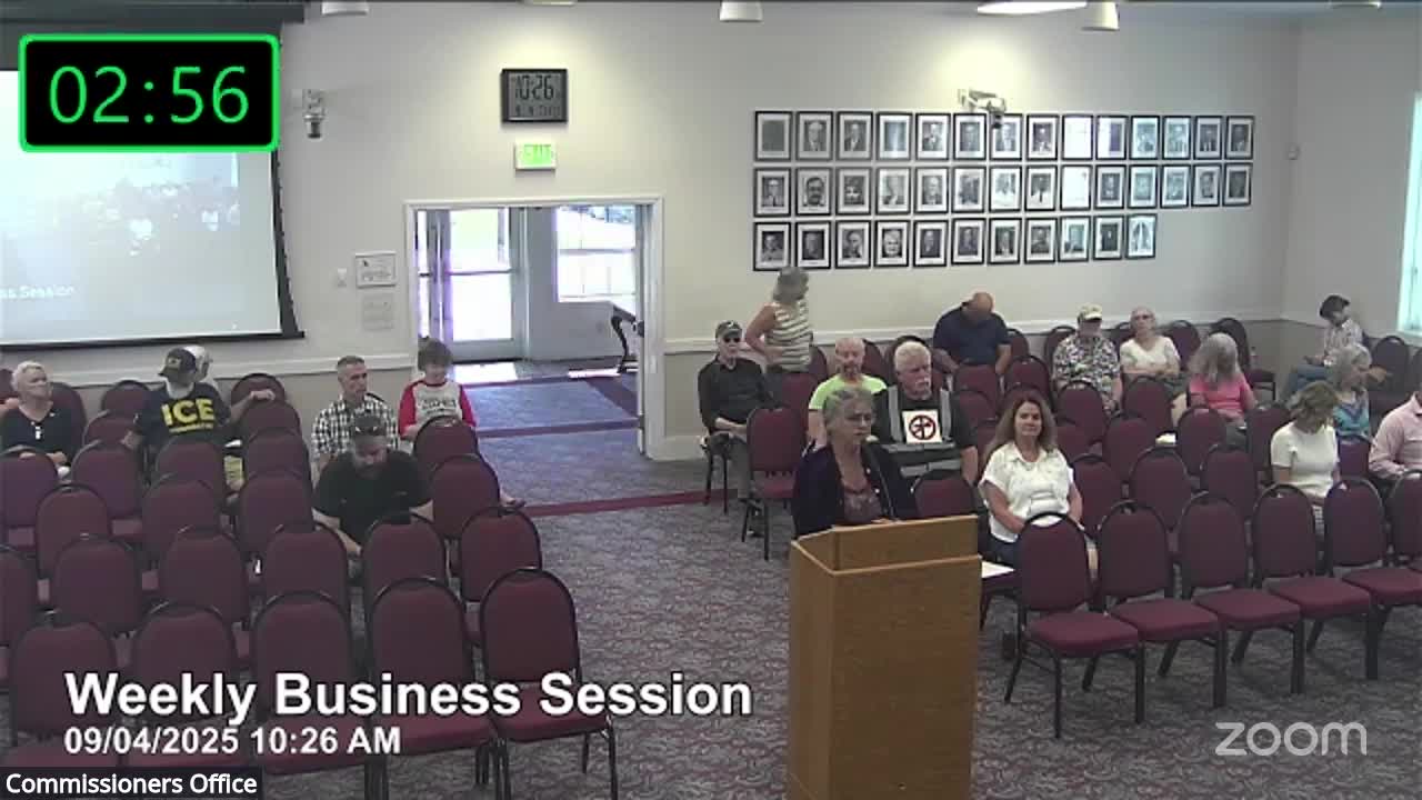 Commissioner Bleck Faces Criticism Over Recall Comments at Courthouse Meeting