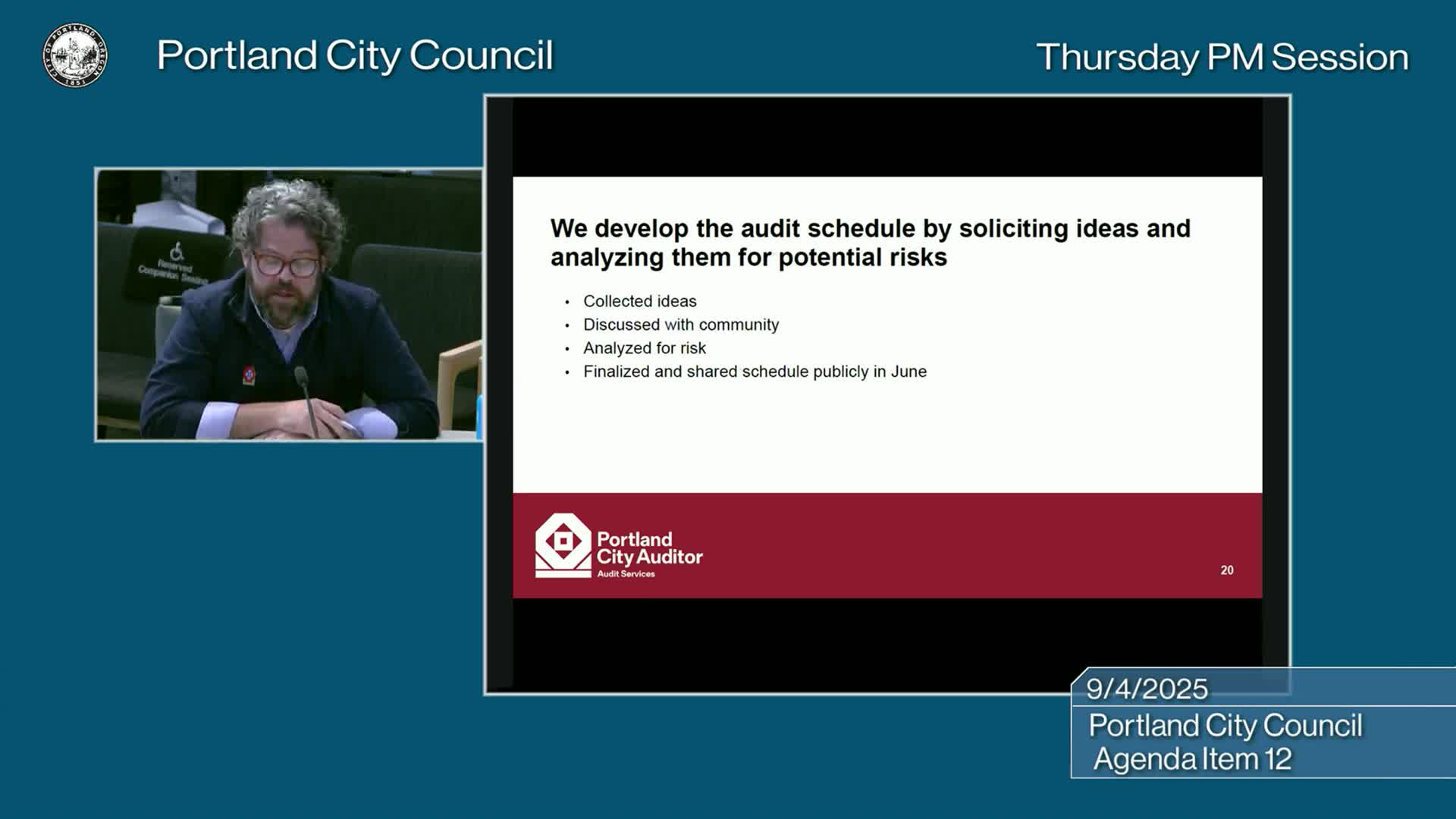 City Audit Team Reveals Annual Schedule and Ongoing Projects