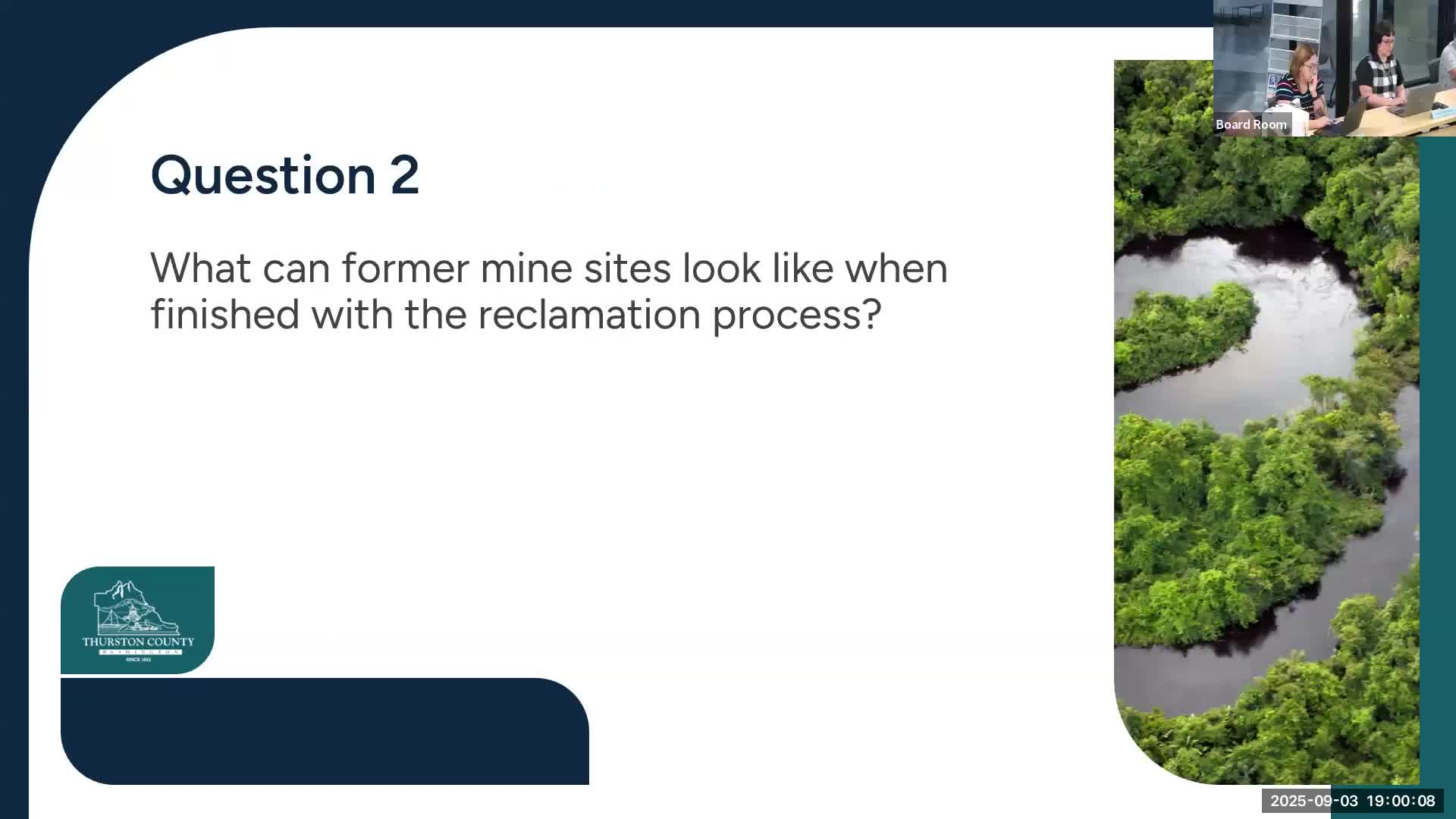 Planning Commission Reviews Mine Reclamation and Potential Rezoning in Thurston County