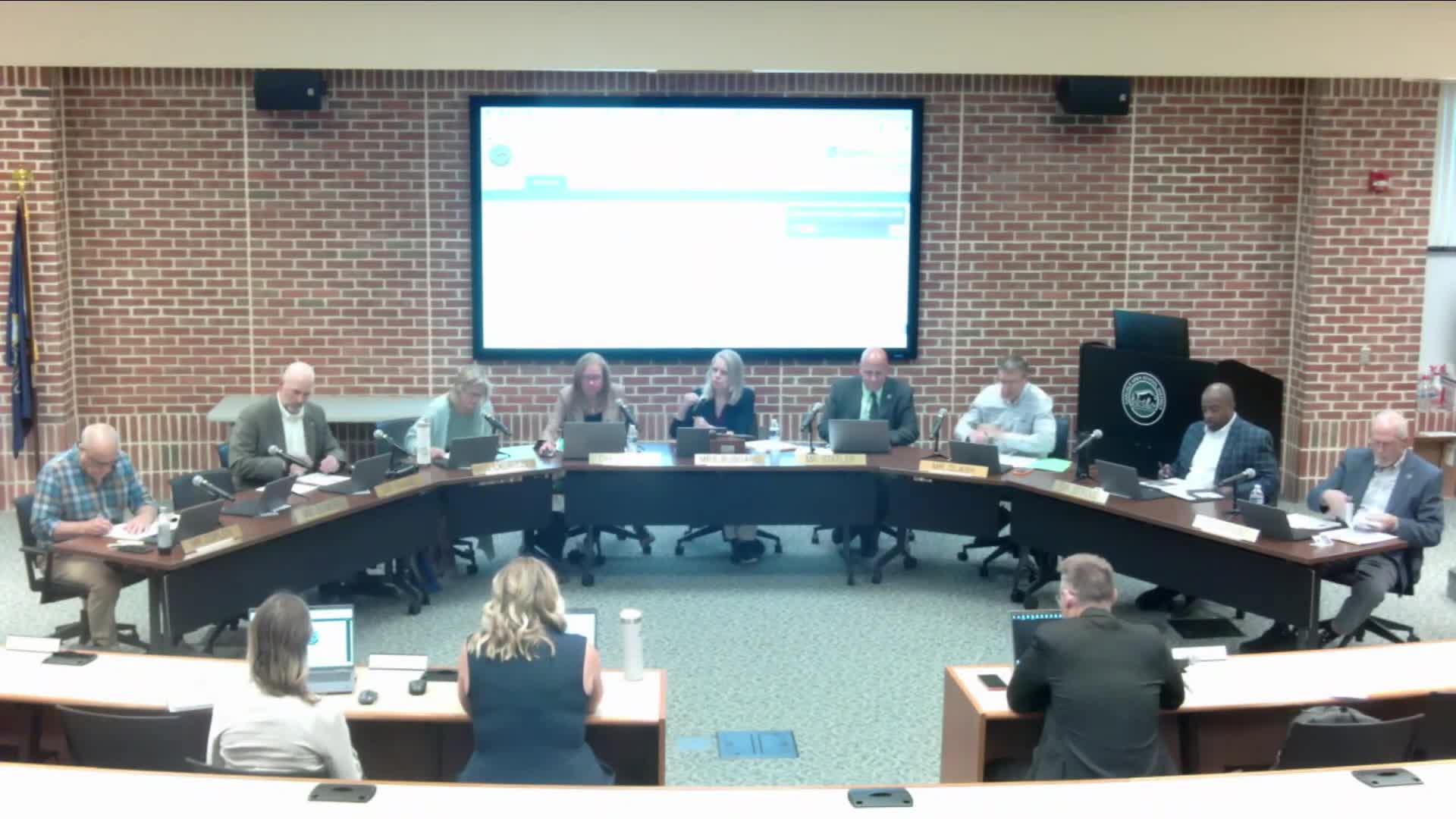 Keeley McGehan presents new English curriculum for seventh and eighth grades