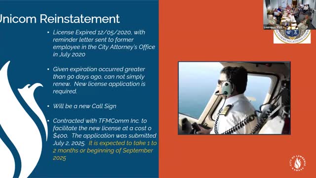 City files for new FCC station license after previous Unicom call sign expired in 2020