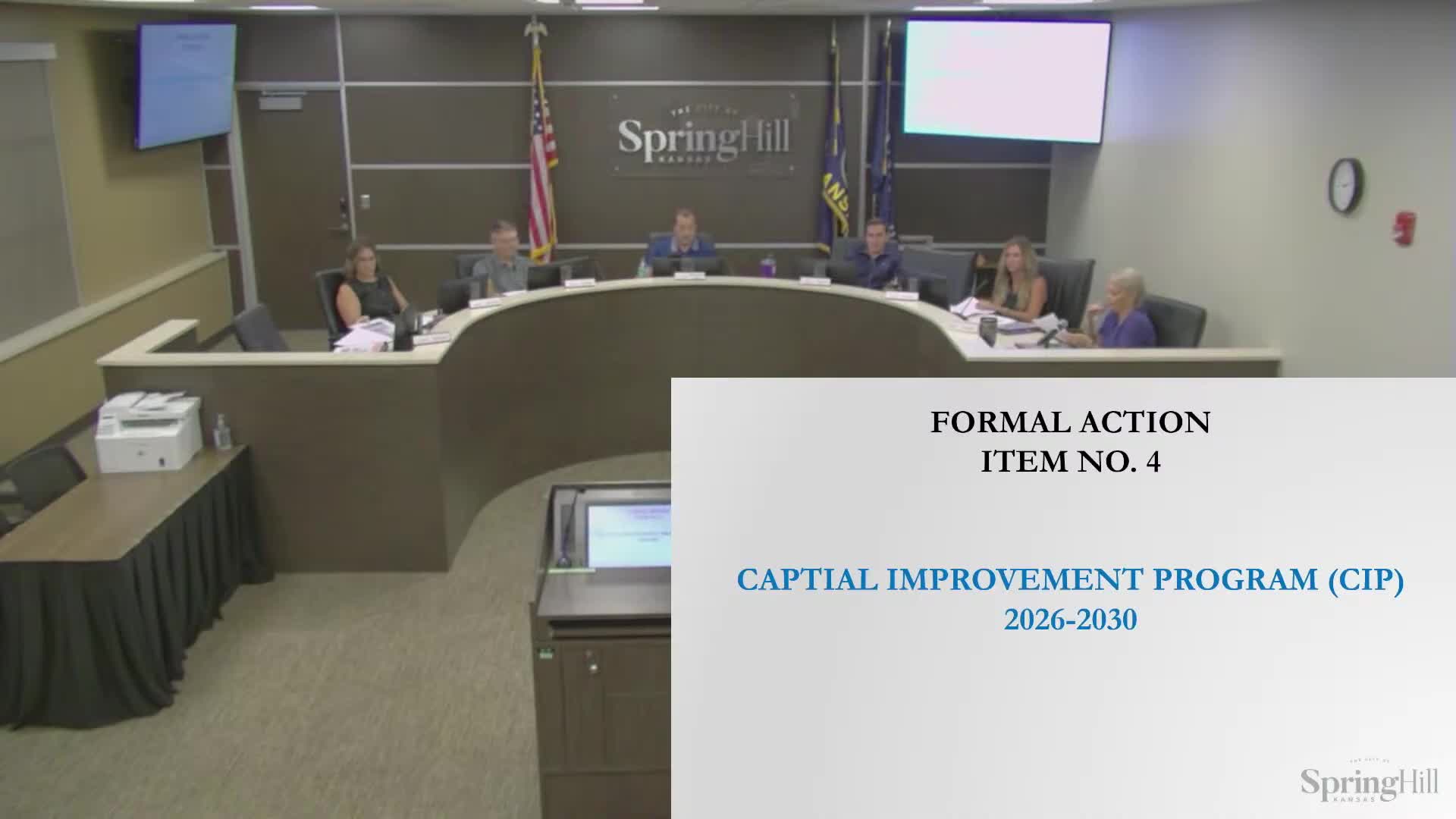 Planning commission recommends 2026–2030 capital improvement plan to city council