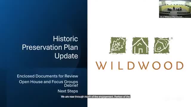 Wildwood Hosts Historic Preservation Plan Open House with MIG Project Team