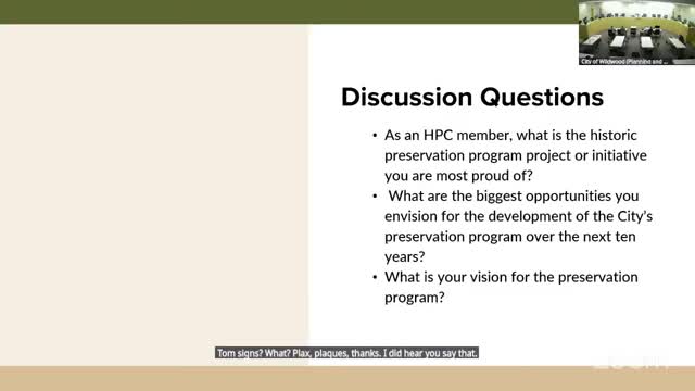 Wildwood Commission Discusses Community Engagement and Historical Preservation Strategies