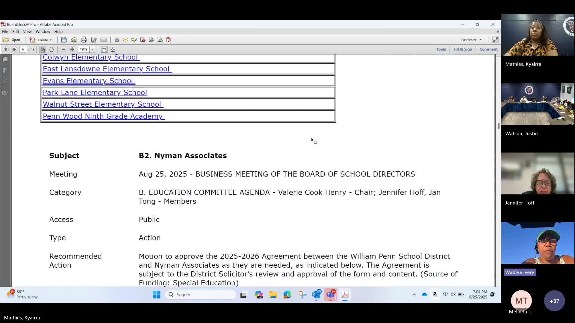 William Penn School District Approves Multiple Agreements for 2025-2026 Academic Year