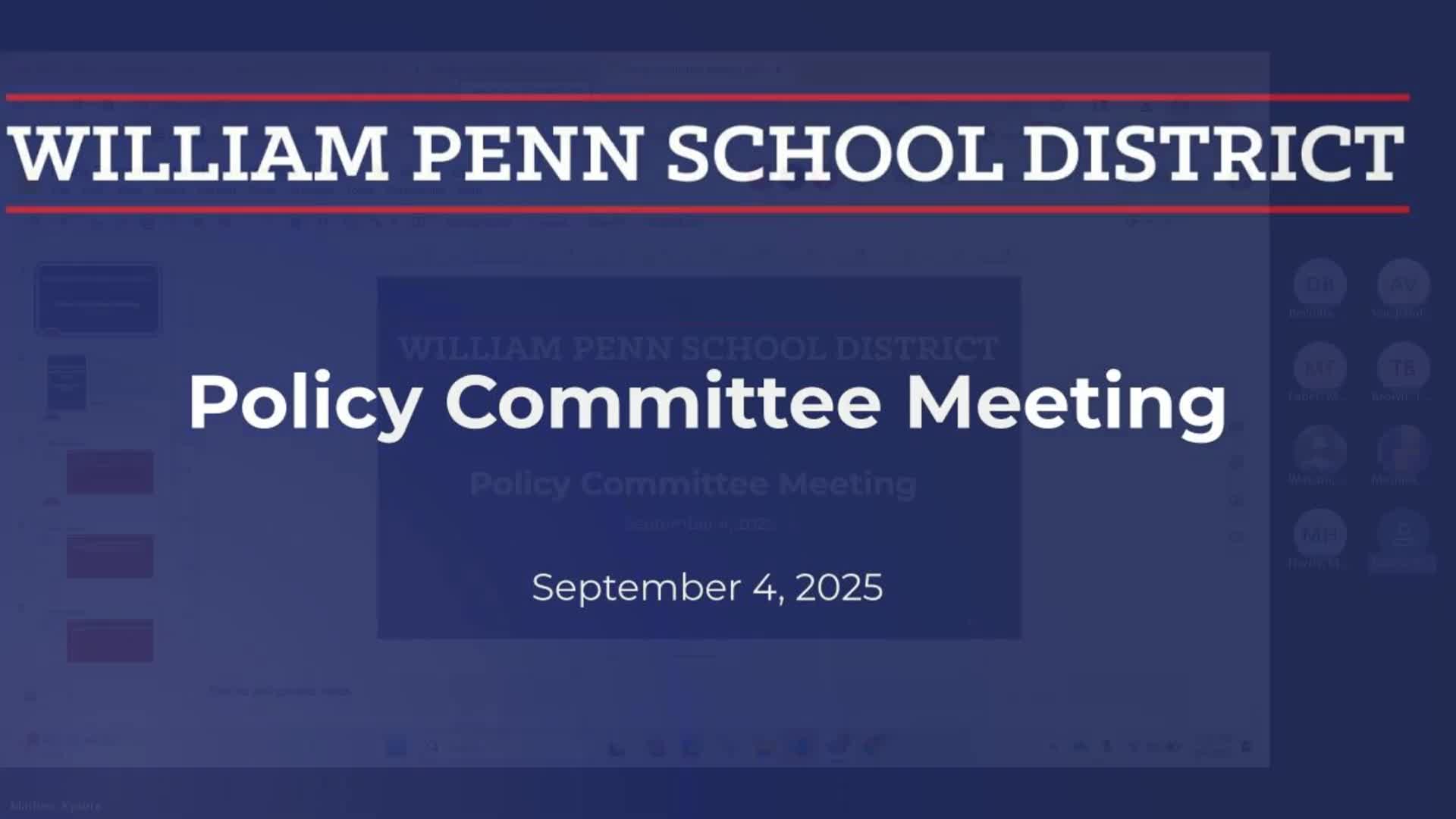 School Board Policy Committee Reviews Four Policies for First Reading