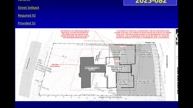 Architect Proposes Home Rebuild in Flood Zone After Fire on Brush Hill Road