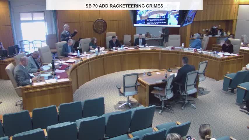 Committee adopts substitute after trimming proposed racketeering expansions amid debate over prosecutorial use