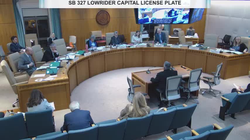 Senate Bill 327 would create a ‘Lowrider Capital’ specialty plate; sponsor says culture, not commerce