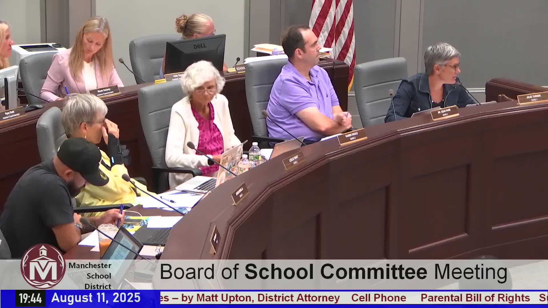 State law prompts draft of stricter cell‑phone policy; committee schedules public forum