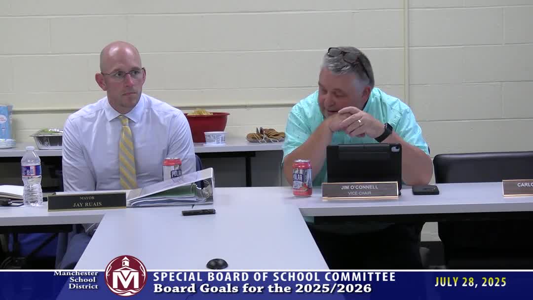 Manchester school committee discusses goals, community forums and strategic‑plan update