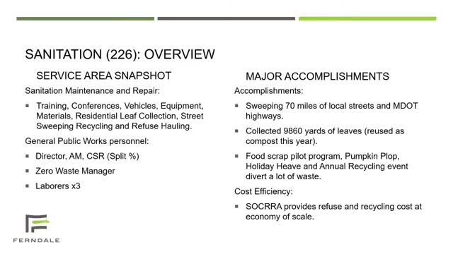 City Budget Supports Leaf Collection and Street Maintenance Across 70 Miles