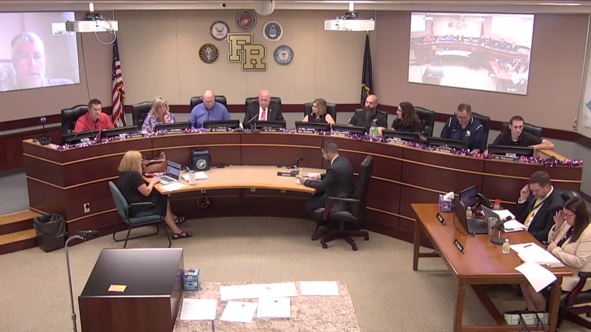 Superintendent Honors Greg Nevin for Eight Years of Service on Franklin Regional School Board