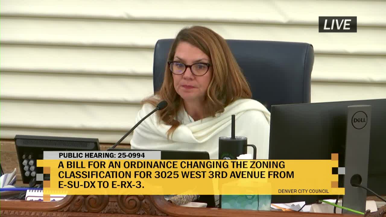 City Council approves rezoning for five townhomes at 3025 West Third Avenue with one income‑restricted unit