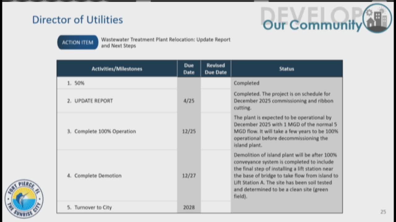 Fort Pierce Utility Authority Plans December Ribbon Cutting for New Wastewater Treatment Plant
