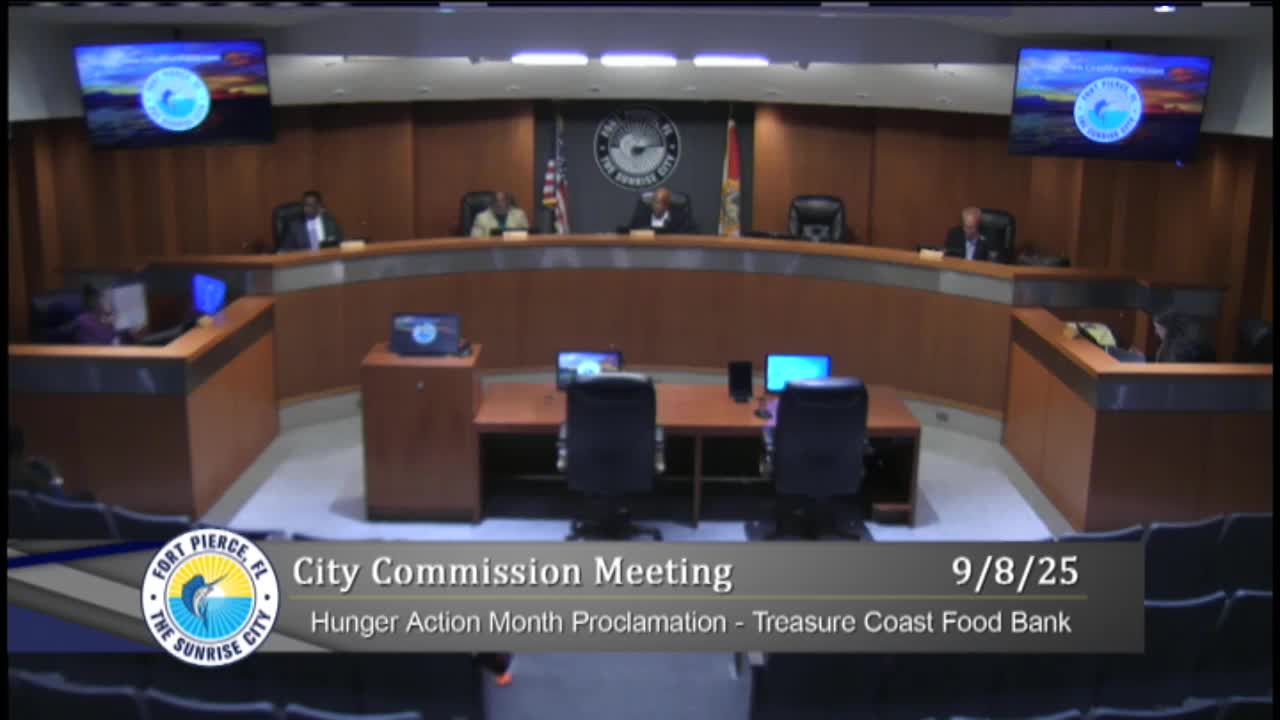 Fort Pierce Mayor Linda Hudson Proclaims September Hunger Action Month with Treasure Coast Food Bank