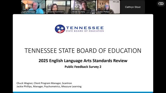 Tennessee Board of Education Reviews Survey Results for ELA Standards Revision