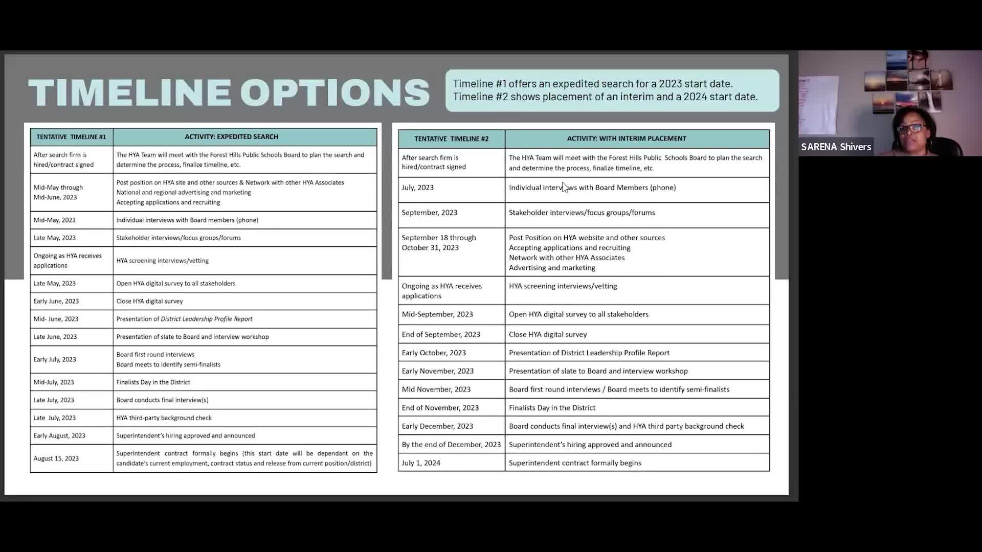 Consultants Outline Superintendent Search Process for Forest Hills Public Schools