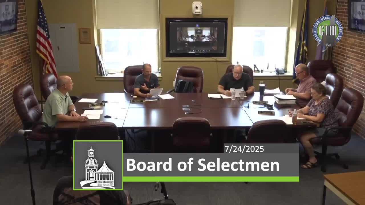 Milford Selectmen approve addendum to community power contract to reflect day‑ahead market charge