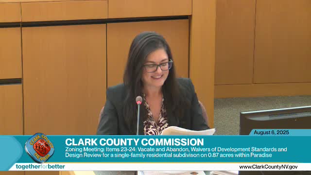 County approves waiver to formalize long‑standing outdoor storage lot in Sunrise Manor