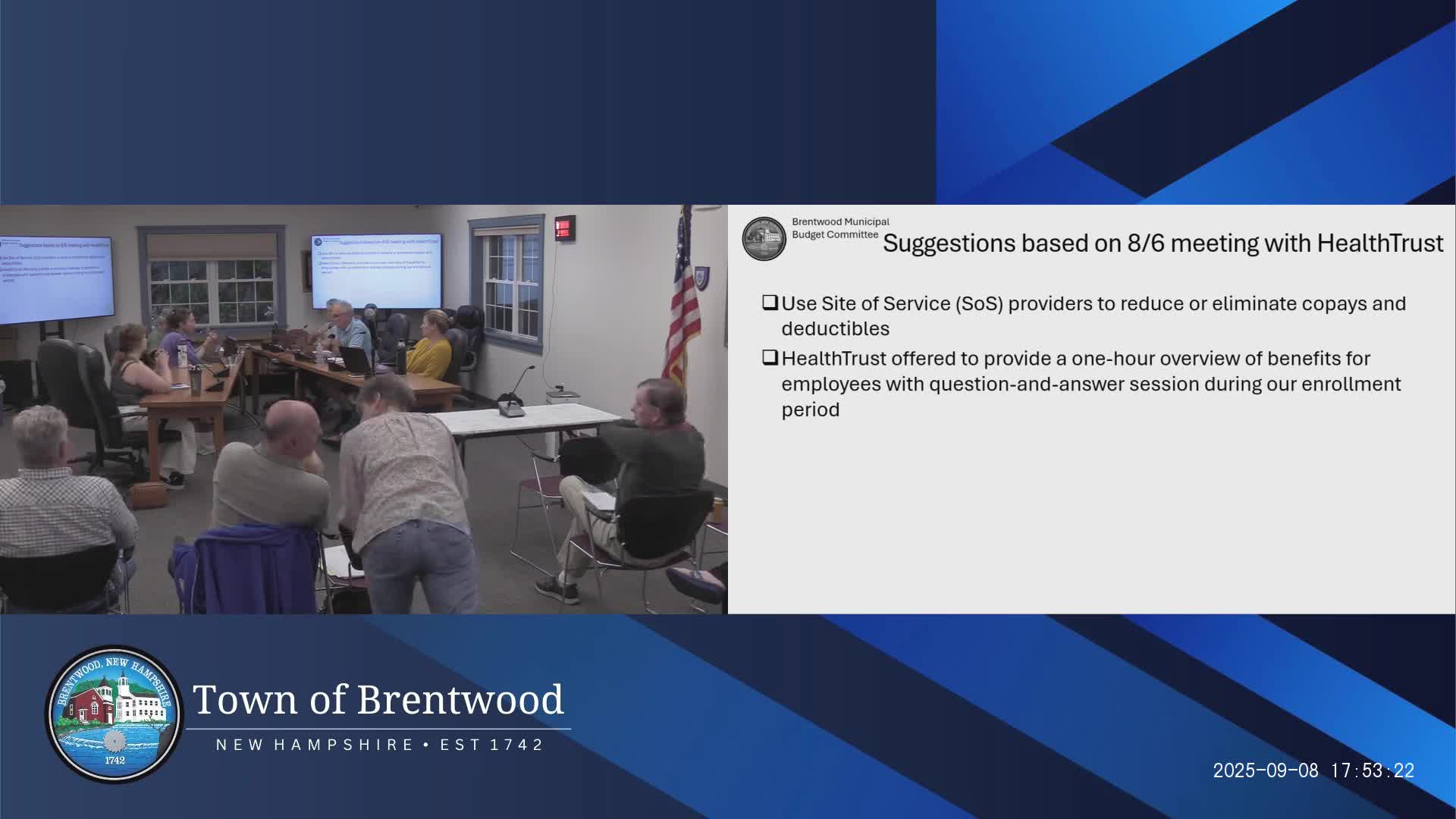 Brentwood Town Officials Evaluate Health Insurance Options Amid Cost Discrepancies