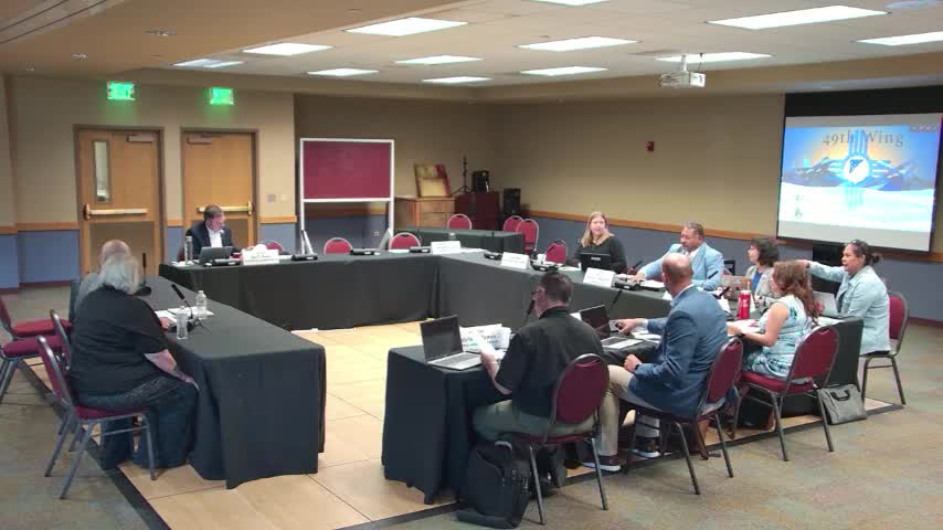 Holloman Air Force Base presents training surge, child care and school challenges to state committee