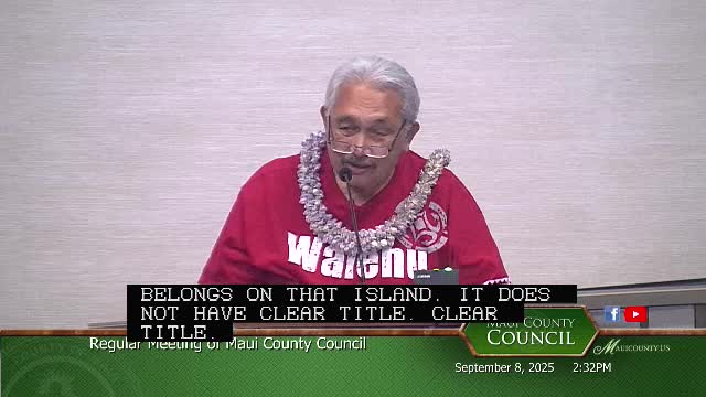 Maui County Council Faces Ethical Concerns Over Affordable Housing Project Vote