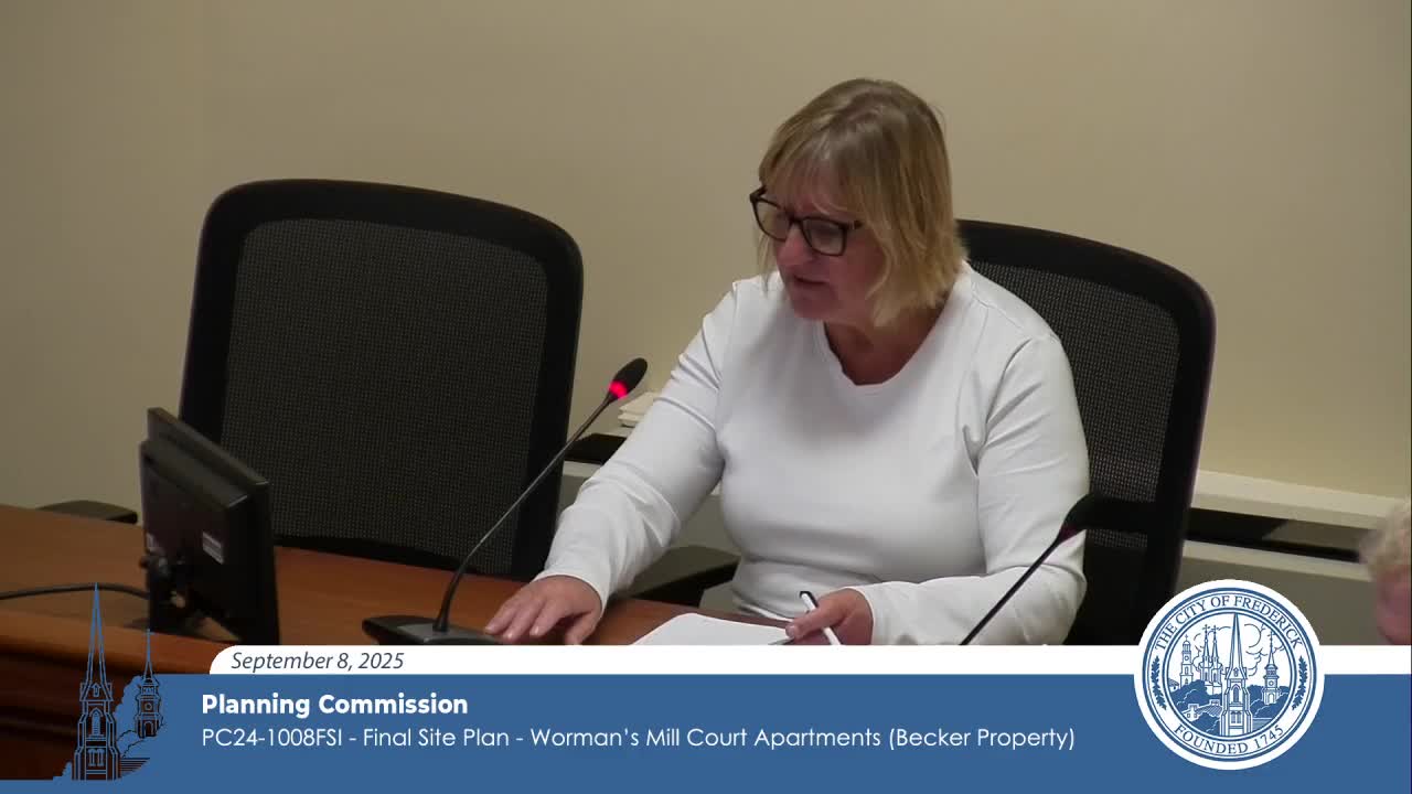 Frederick Planning Commission Reviews Affordable Housing Project With Floodplain Improvements