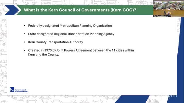 Kern Council of Governments says it combines MPO and transportation-authority roles, cites major highway projects