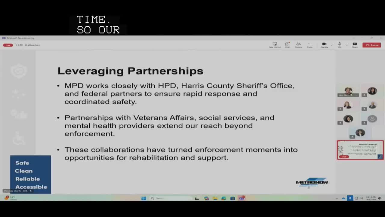 Metro Houston Implements Community Policing and Mental Health Services for Homeless Outreach