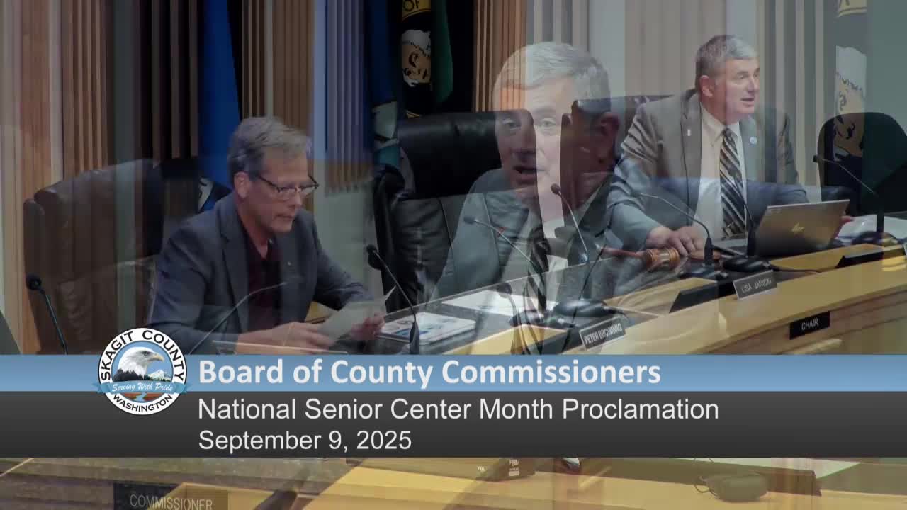Skagit County Proclaims September 2025 as National Senior Center Month
