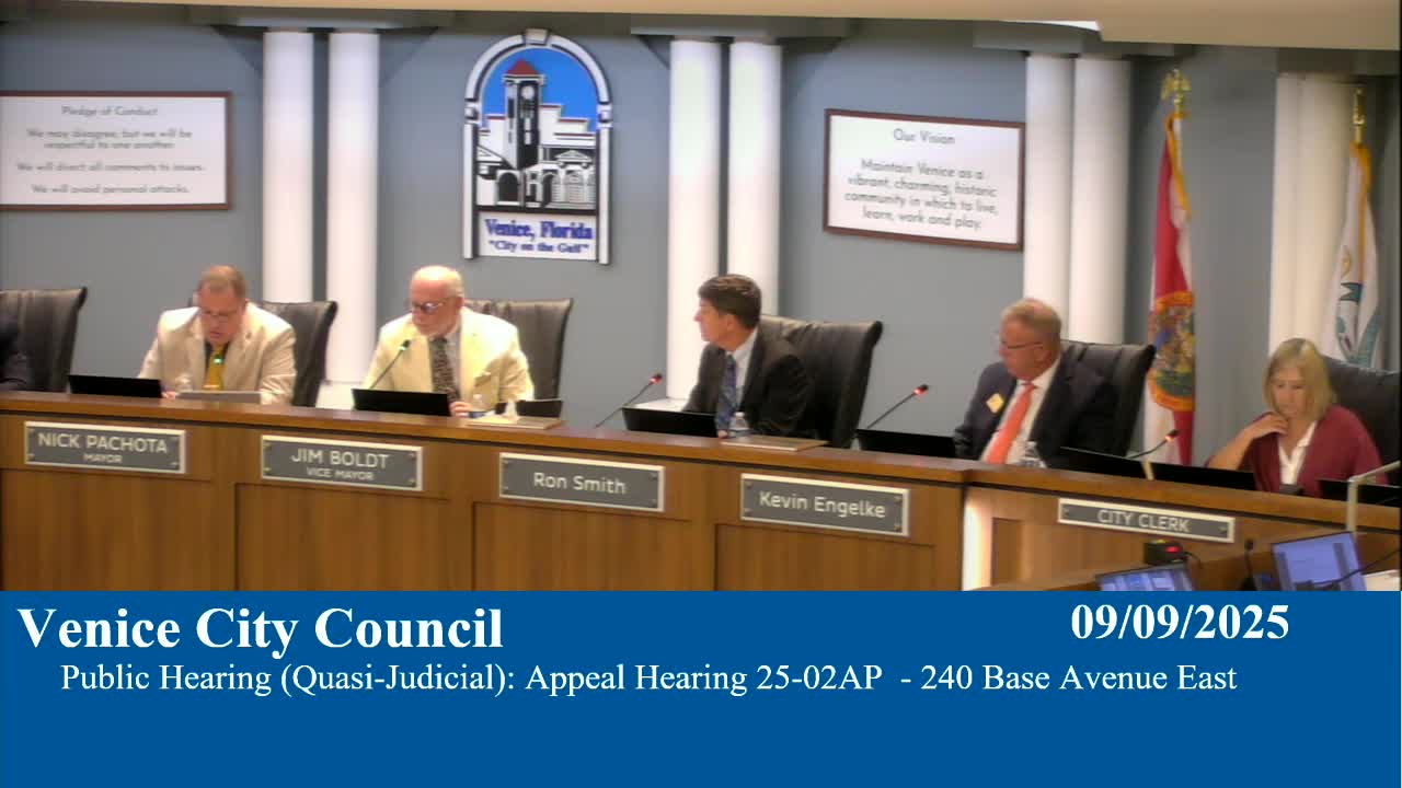 Venice City Council Debates Variance for Blighted Property Redevelopment