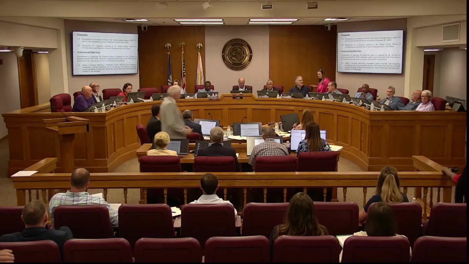 Calcasieu Parish Honors Thomas Hafer for 20 Years of Communication Service