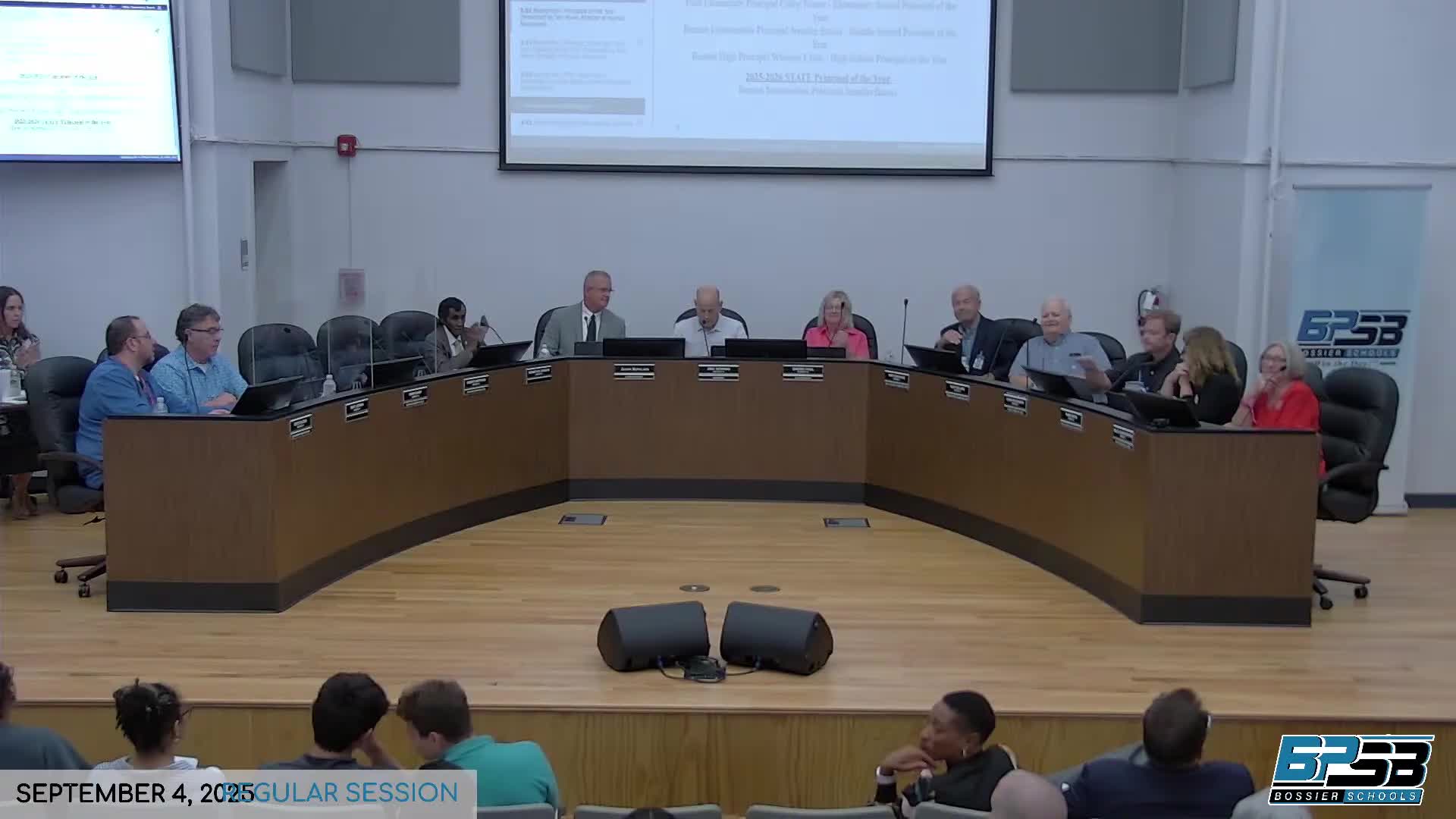 Director Howe Recognizes Principals of the Year at School Board Meeting