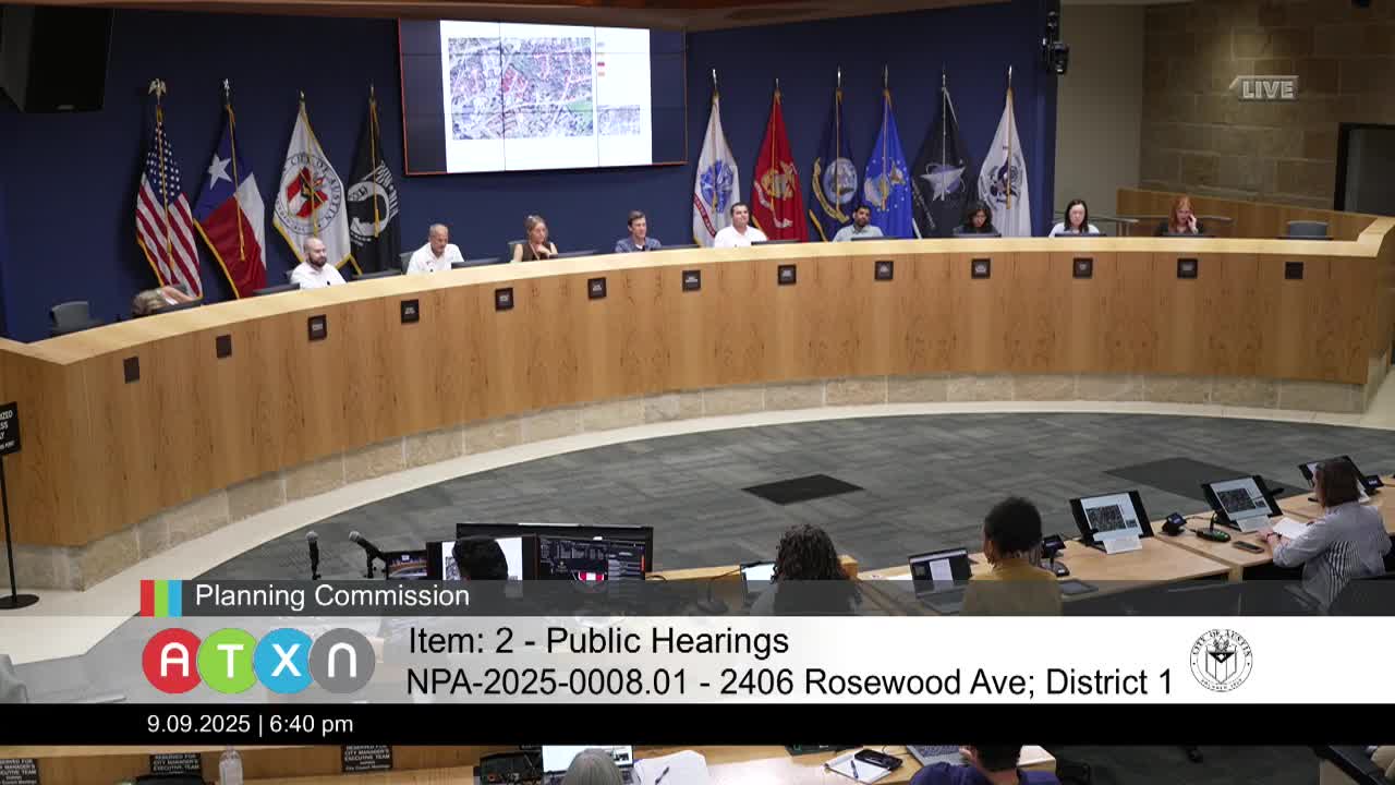 Community Opposes Commercial Rezoning Near Rosewood Elementary School