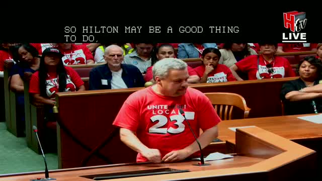 City Council Members Discuss Hilton Workers' Strike and Contract Negotiations