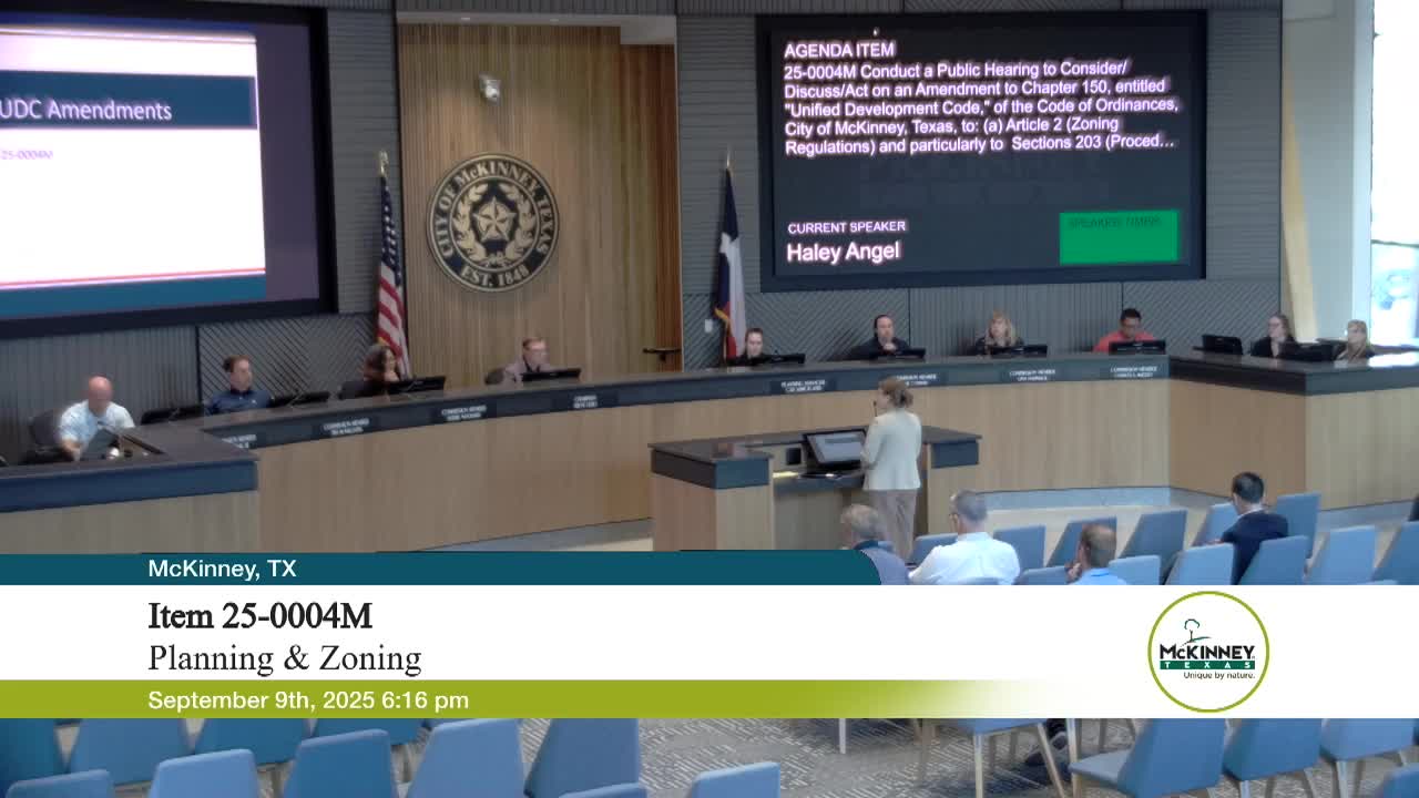 McKinney City Council Adopts Unified Development Code Amendments Following State Law Changes