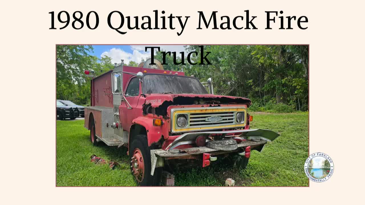 Parkland City Board Decides to Preserve Door from Historic Fire Truck