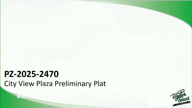 Taylor City Council Disapproves City View Plaza Preliminary Plat Due to Compliance Issues