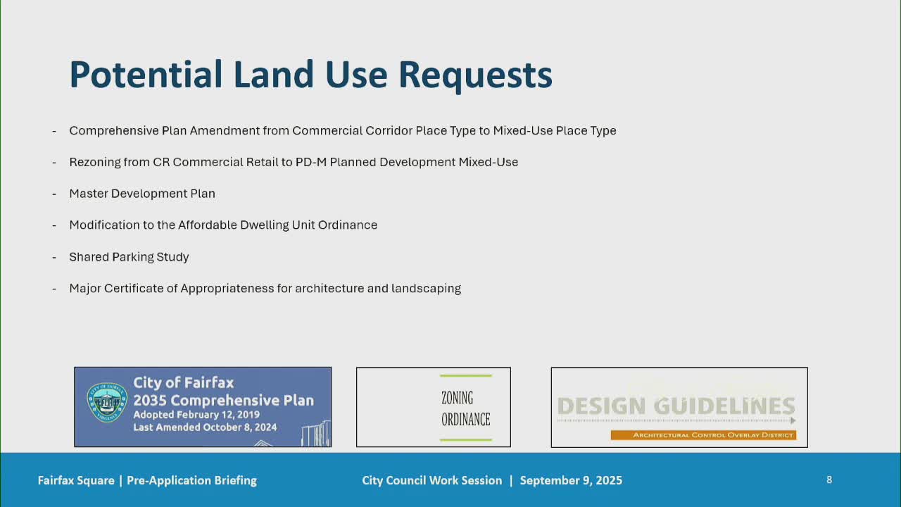 Planning Commission Reviews Major Mixed-Use Development Proposal in Fairfax Square