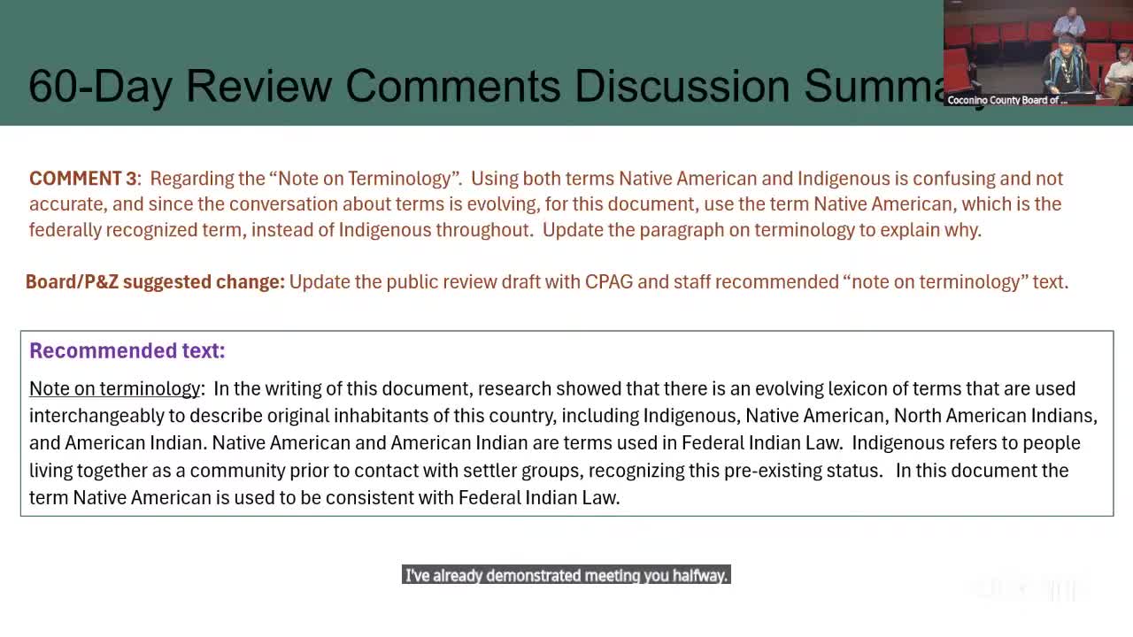 Coconino County Board Discusses Terminology for Indigenous and Native American Communities