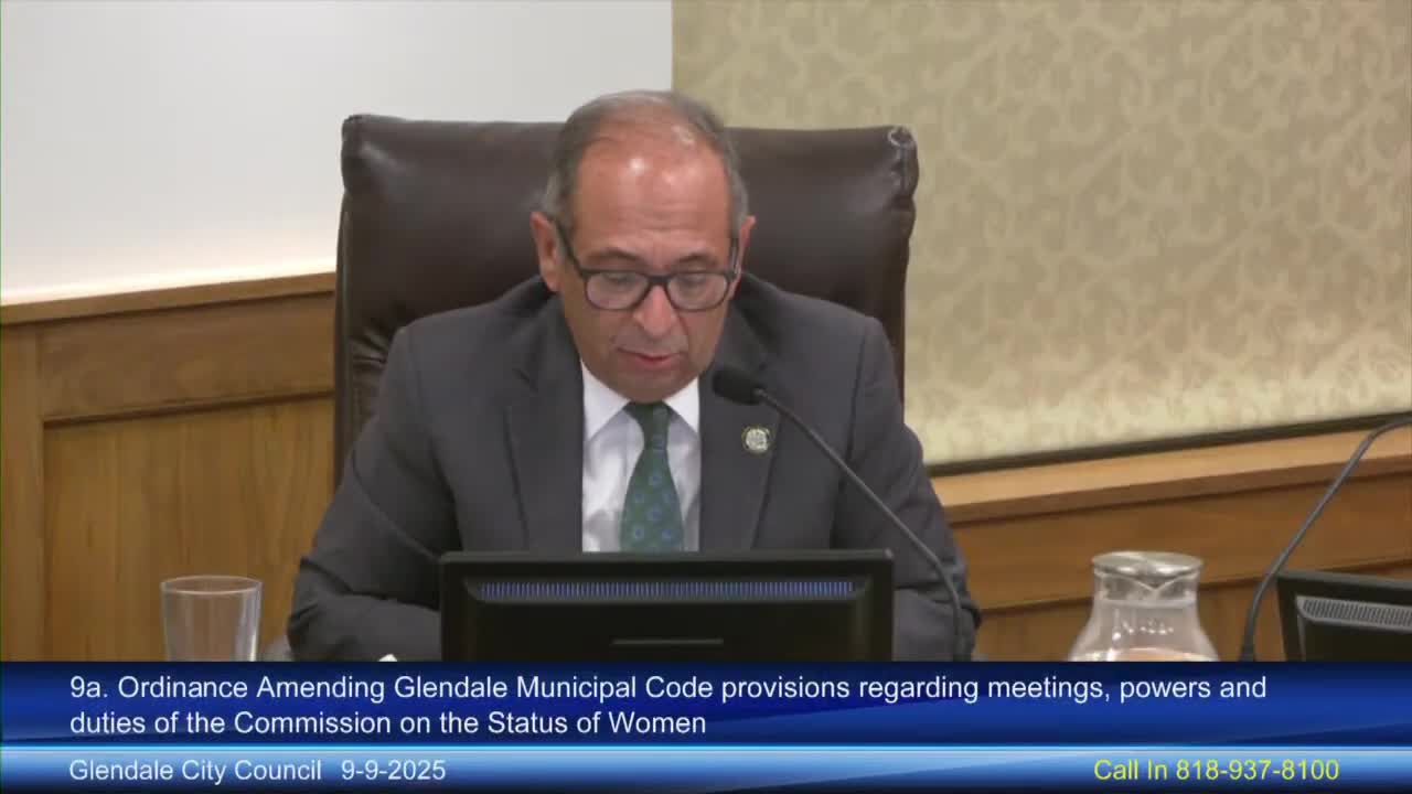 Glendale City Council Approves Monthly Meetings for Women's Commission and Expands Powers
