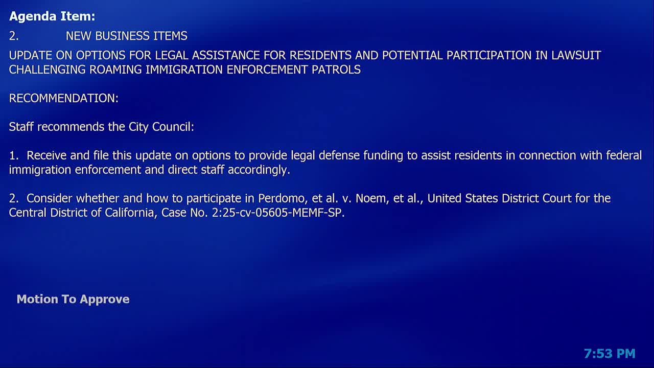 Costa Mesa Council Considers Legal Assistance for Residents Facing Immigration Enforcement