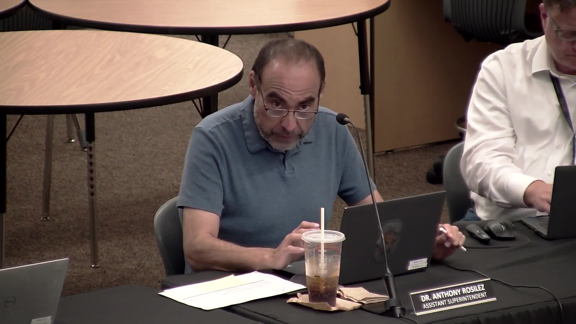 Board reviews first reads of multiple policy updates, including acceptable use, transportation and seclusion rules