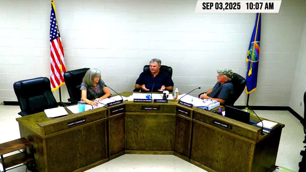 Neosho County commissioners agree to publish budget notice at 42.773 mills and remove $250,000 from capital improvements