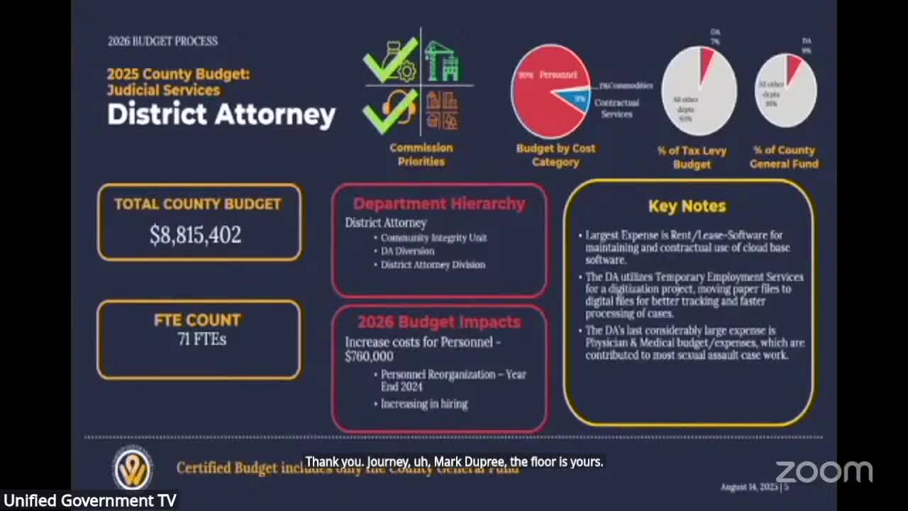 Wyandotte County district attorney defends 2026 personnel request, cites prosecution workload and recent staffing gains