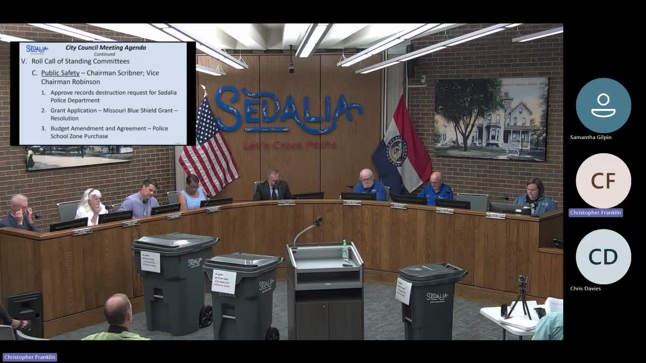 Police seek camera upgrades and accept grant for school‑zone blinker on Third Street