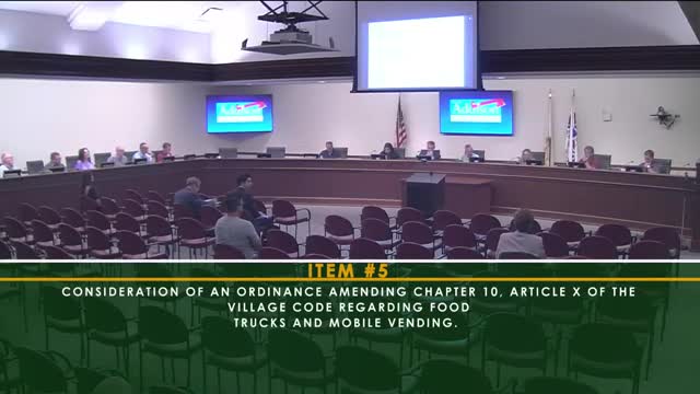 Village amends code to allow limited food truck operations with registration and fees