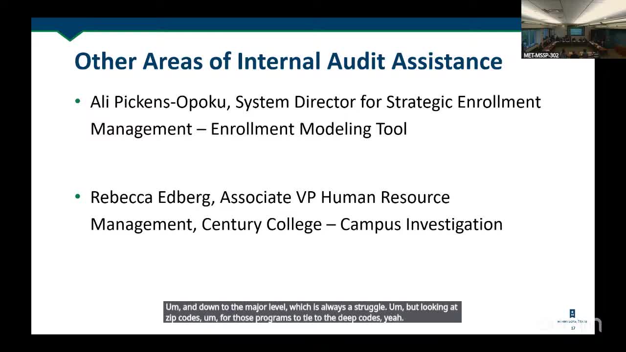 Rebecca Edberg highlights internal audit team's role in campus integrity at Century College